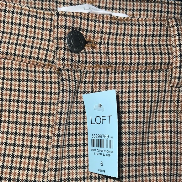 NWT - Five Pocket Flare Pants in Plaid Bi-Stretch - Picture 5 of 6